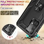 Wholesale Tech Armor Ring Stand Grip Case with Metal Plate for Samsung Galaxy A72 5G (Black)